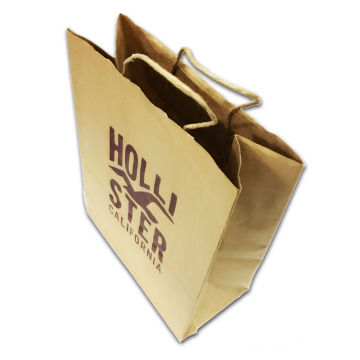 Bolsa de compras personalizado de papel Kraft Cmyk